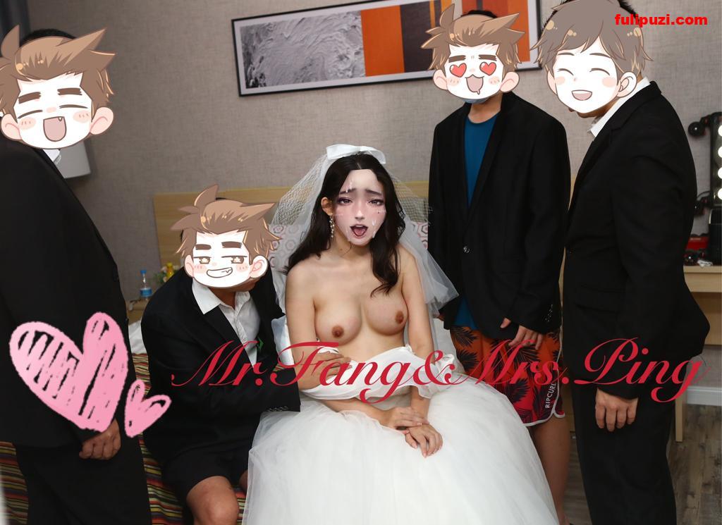 推特极品夫妻【Mrs.Ping(萍夫人)】淫乱记录 1女4男疯狂野外乱交淫荡婚纱照【207P+5V/68M】